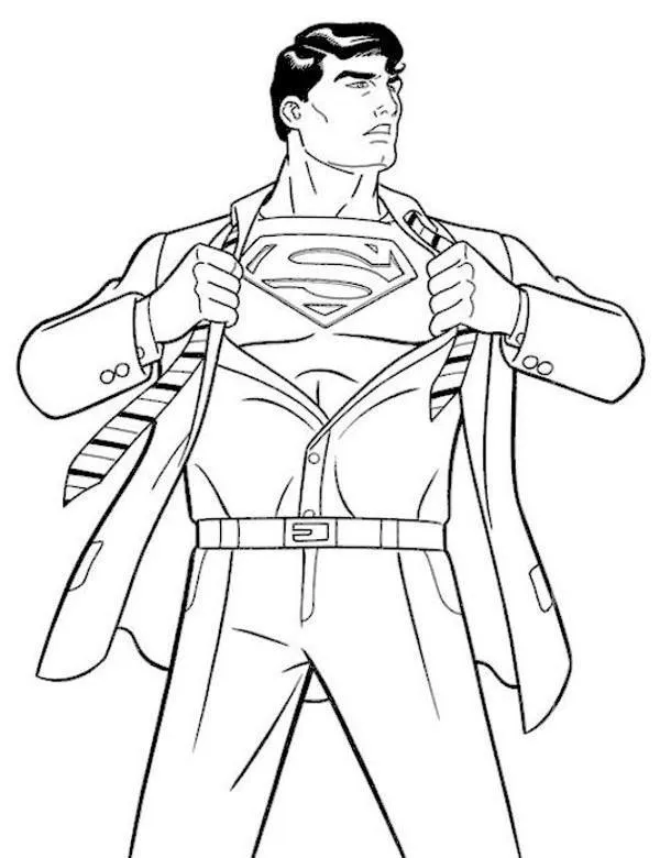 Superman Clark Kent kolorowanka do druku