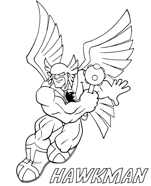 Superman i Hawkman kolorowanka do druku