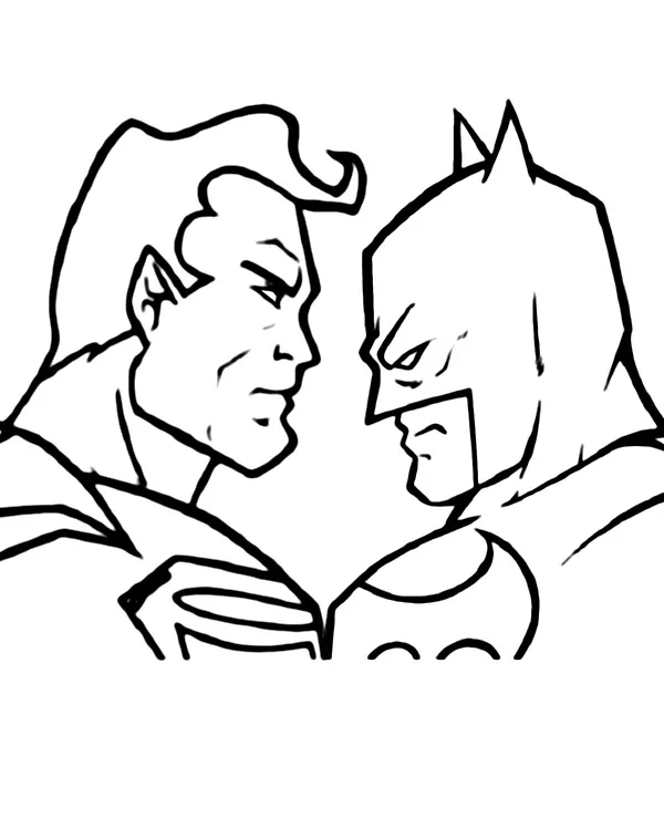 Superman i Batman kolorowanka do druku