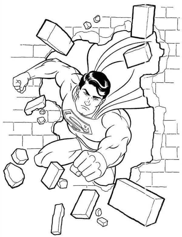 Kolorowanka - Superman kolorowanka 15 do druku dla dzieci