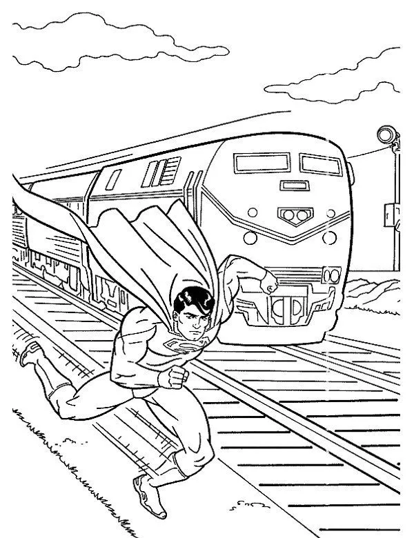 Superman kolorowanka do druku dla dzieci
