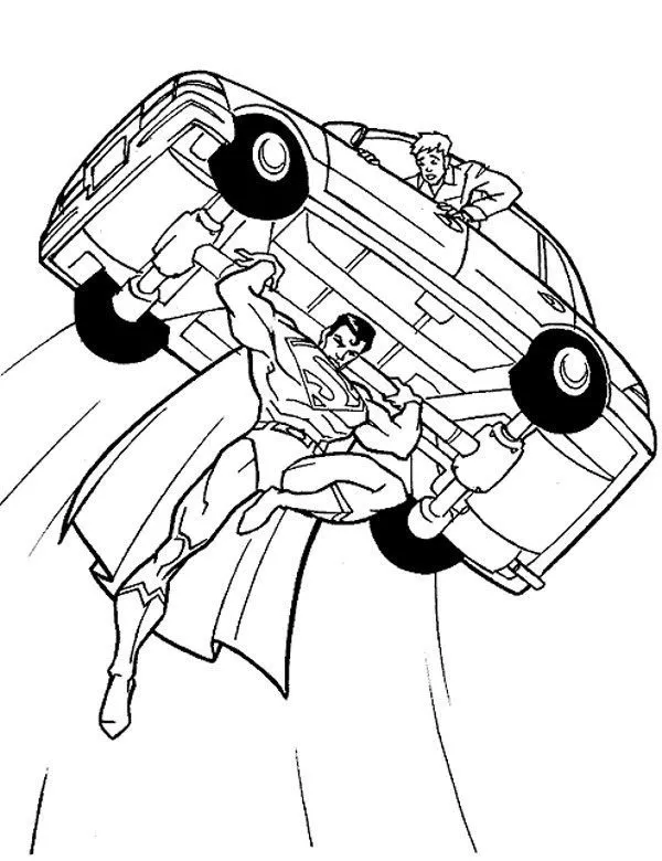 Superman kolorowanka do druku dla dzieci