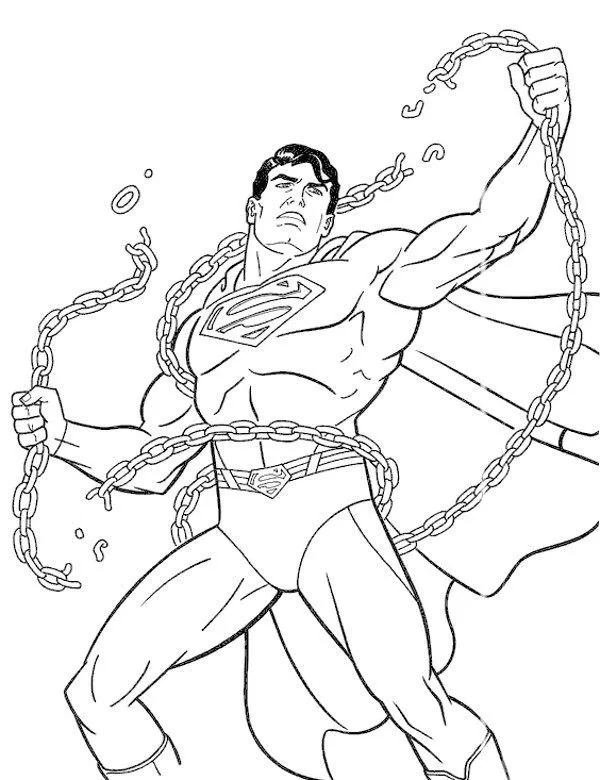 Superman kolorowanka do druku dla dzieci