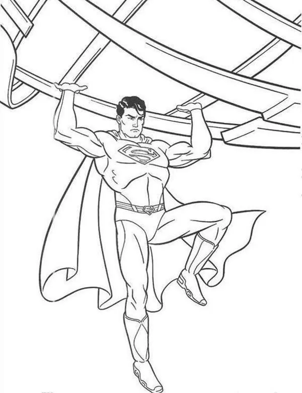 Superman kolorowanka do druku dla dzieci