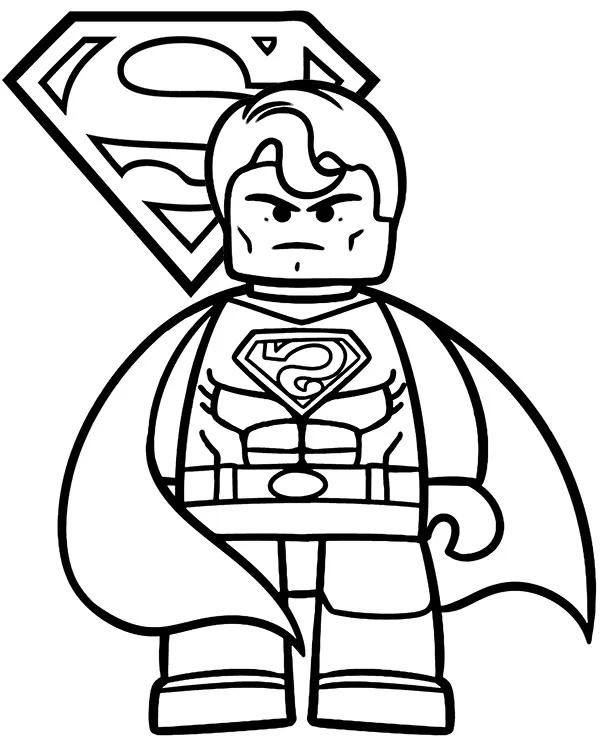 Superman ludzik lego kolorowanka do druku