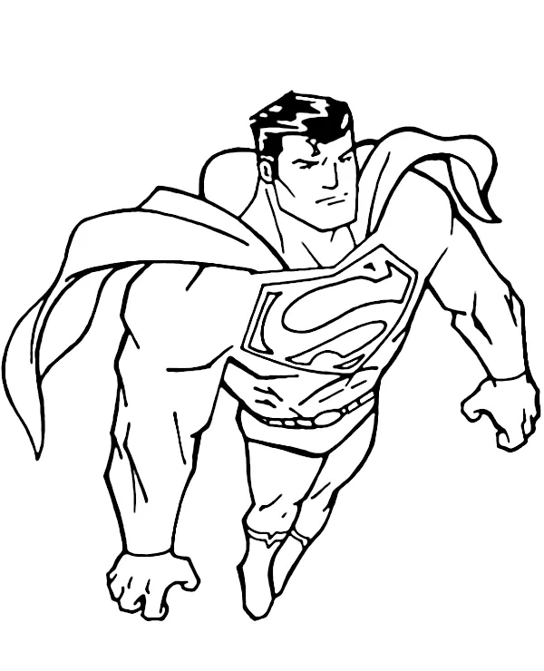Superman latający kolorowanka do druku