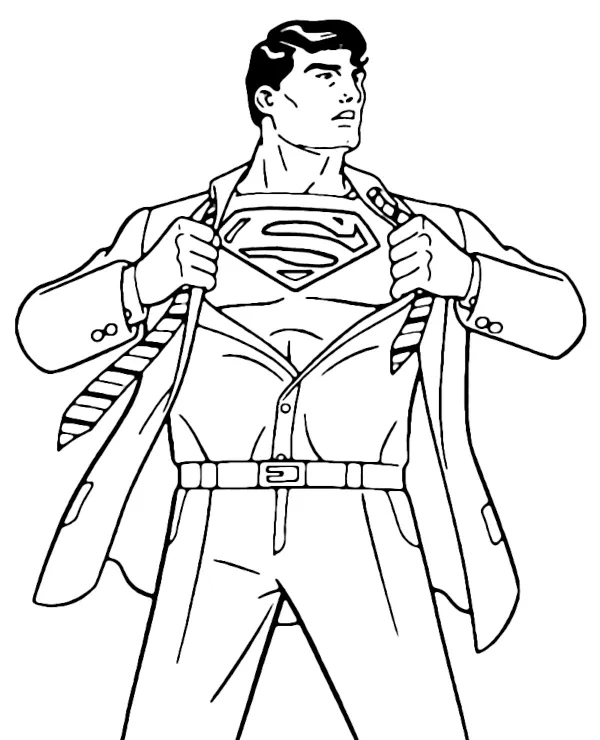 Superman transformacja kolorowanka do druku