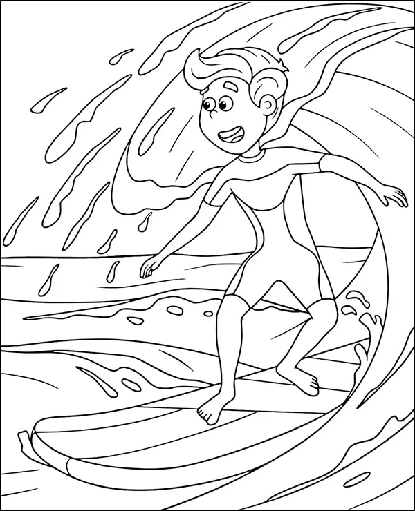 Surfing kolorowanki lato do druku