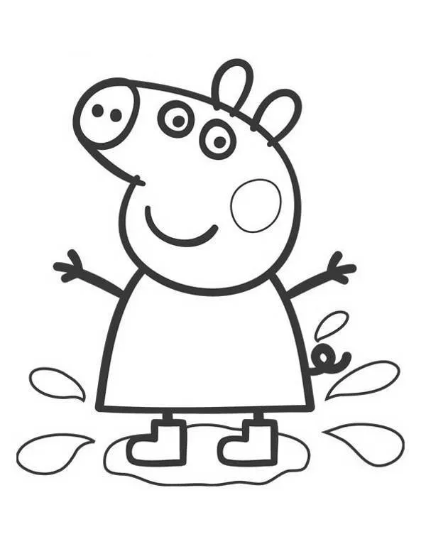 Kolorowanka - Kolorowanka Świnka Peppa dla dzieci do druku