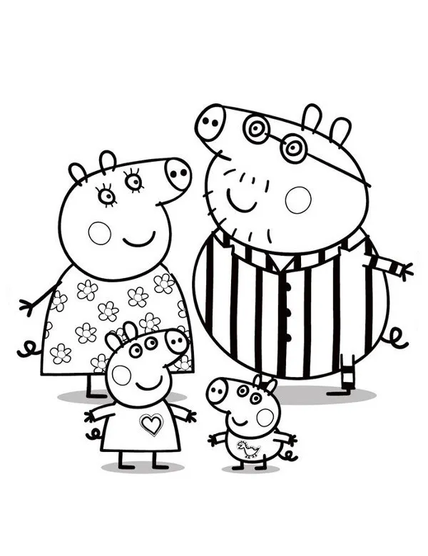 Kolorowanka - Świnka Peppa kolorowanka 5 do druku dla dzieci