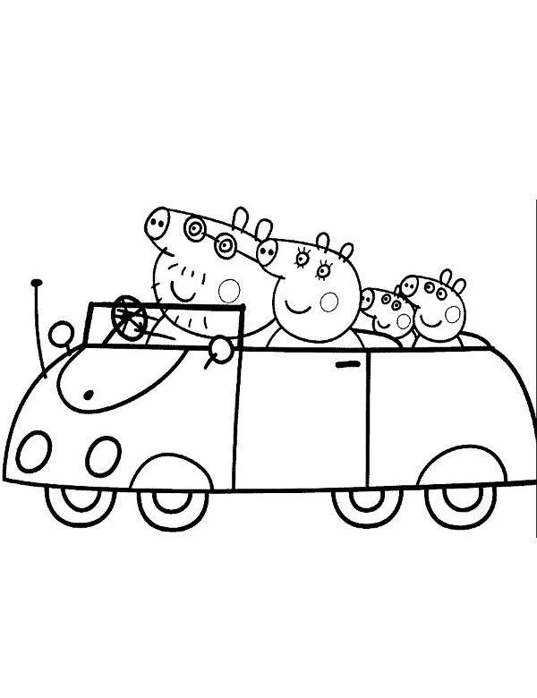 Świnka Peppa kolorowanka do druku dla dzieci