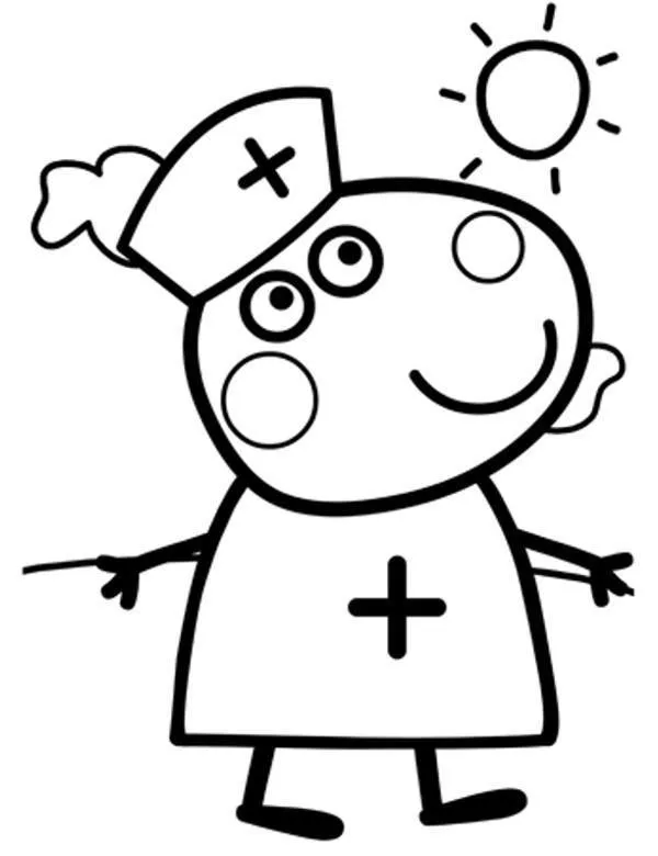 Świnka Peppa kolorowanka do druku dla dzieci