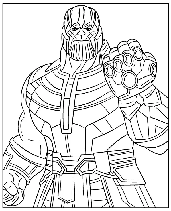 Thanos Marvel Avengers kolorowanka dla dzieci