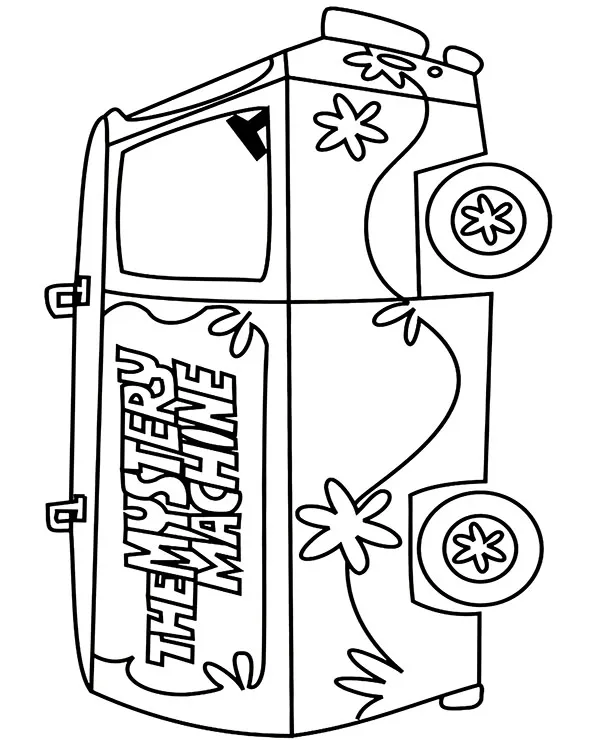 Mystery Machine Scooby Doo kolorowanka dla dzieci