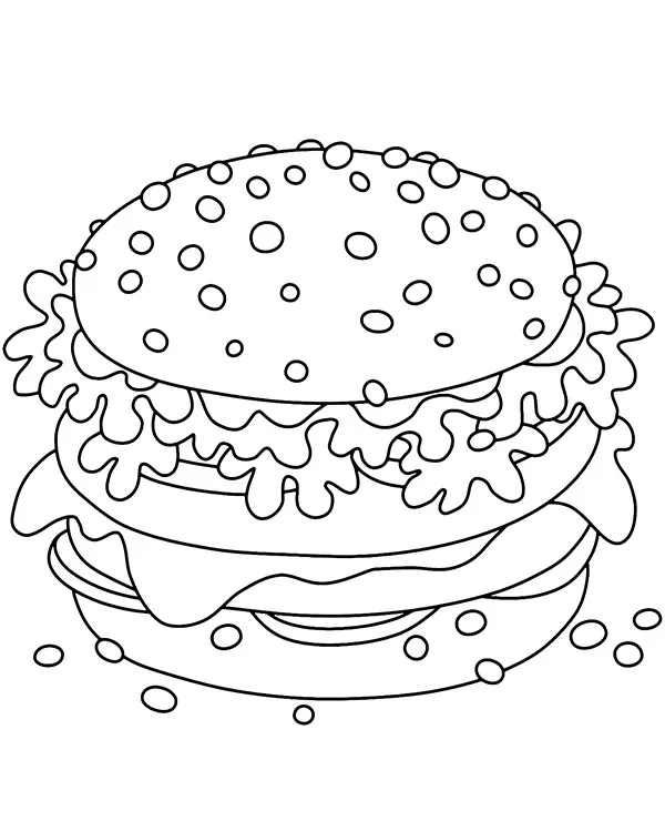 Tłusty czwartek kolorowanka hamburger do druku