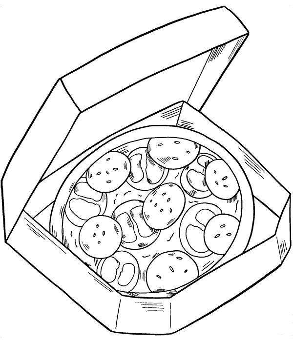 Tłusty czwartek kolorowanka pizza pudełko do druku