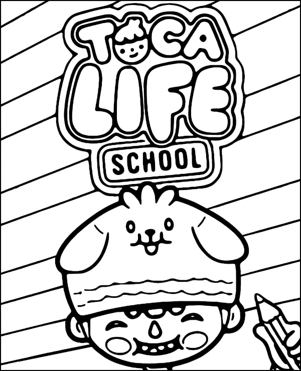 Toca Boca life school kolorowanka do druku