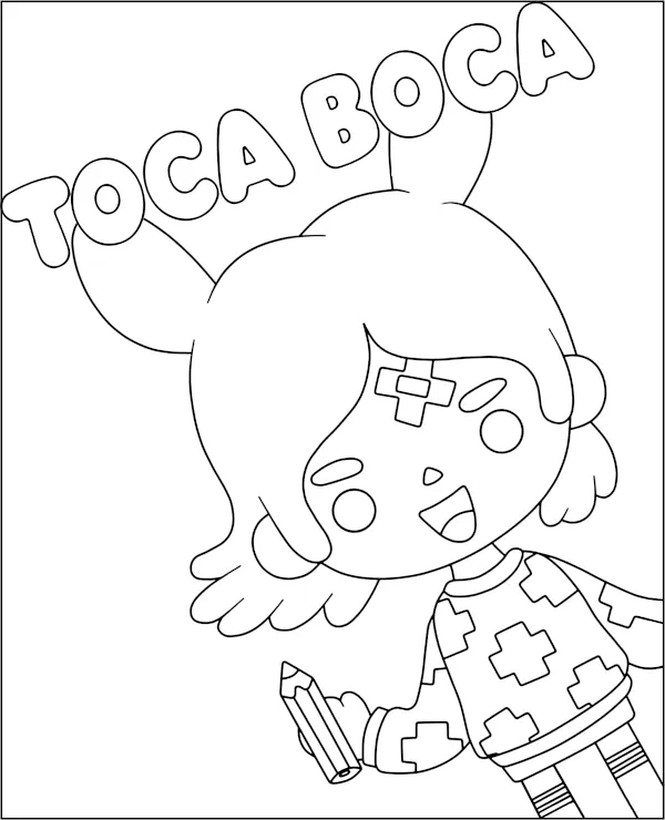 Toca Boca Rita kolorowanka do druku