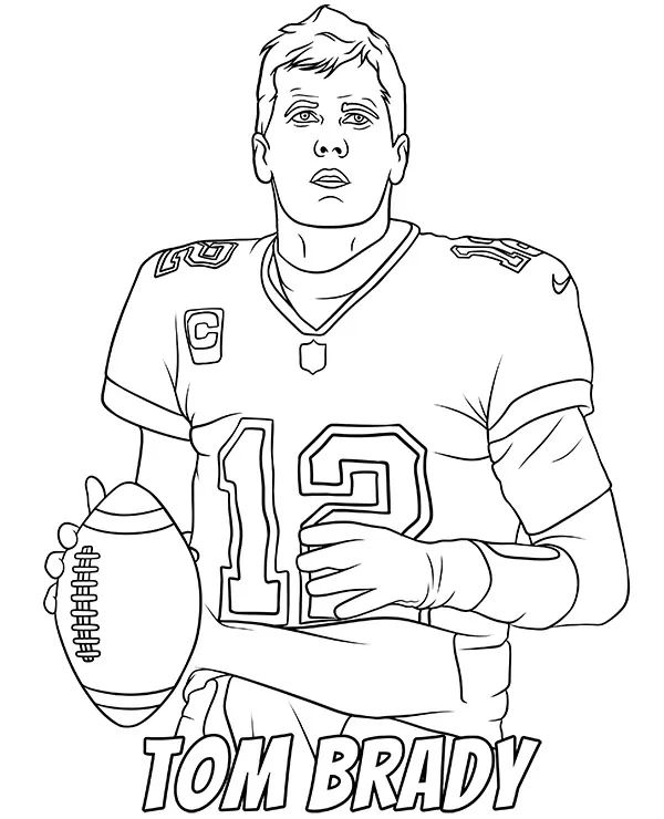Kolorowanka - Tom Brady kolorowanka do druku