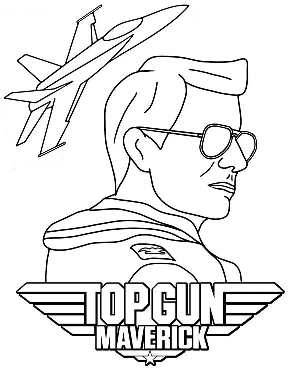 Top Gun Maverick kolorowanka do druku