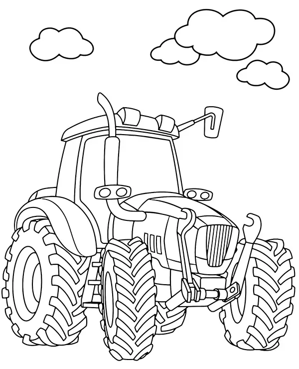 Traktor kolorowanka do druku dla dzieci