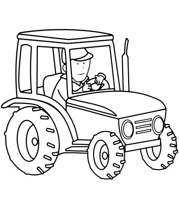 Traktor kolorowanka do wydruku dla dzieci