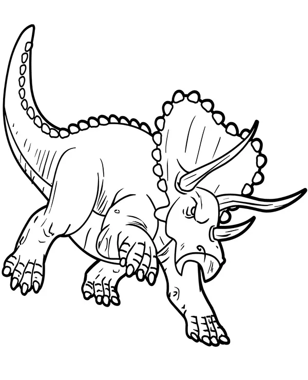 Triceratops kolorowanka z dinozaurem