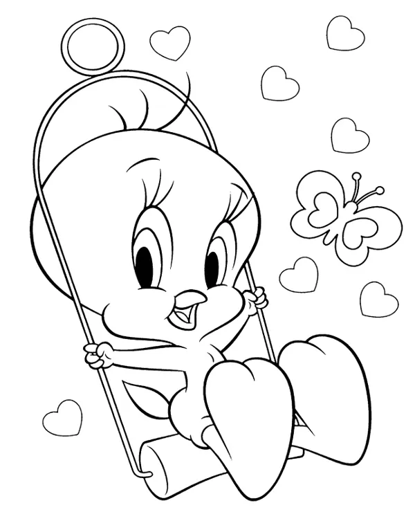 Tweety kolorowanka do druku dla dzieci