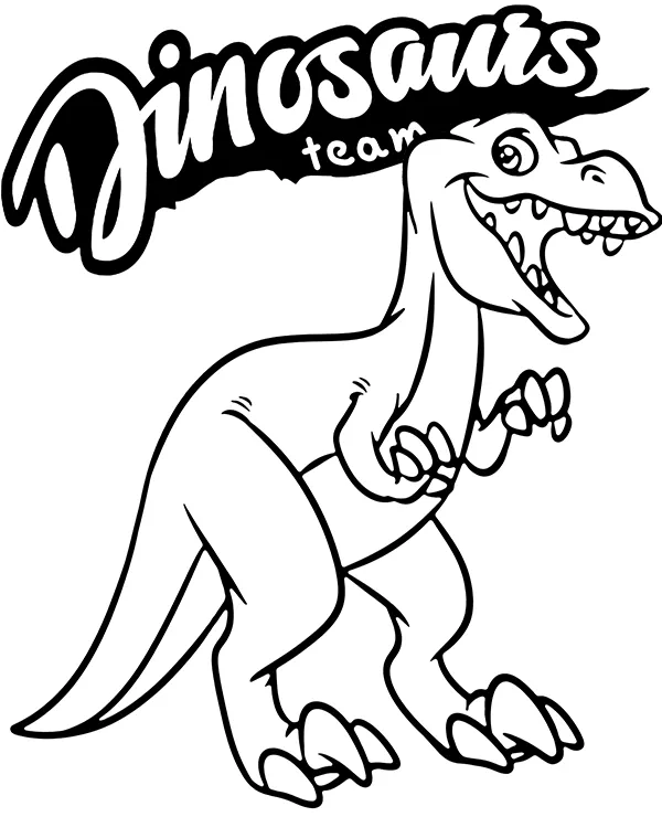 Tyranozaur kolorowanka dla dziecka do druku