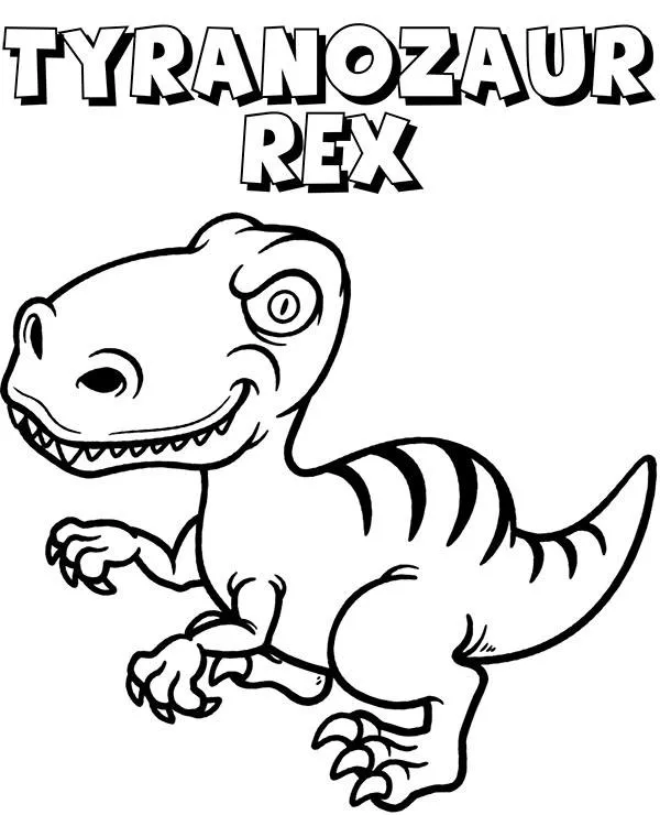 Tyranozaur rex kolorowanka do druku dla dzieci