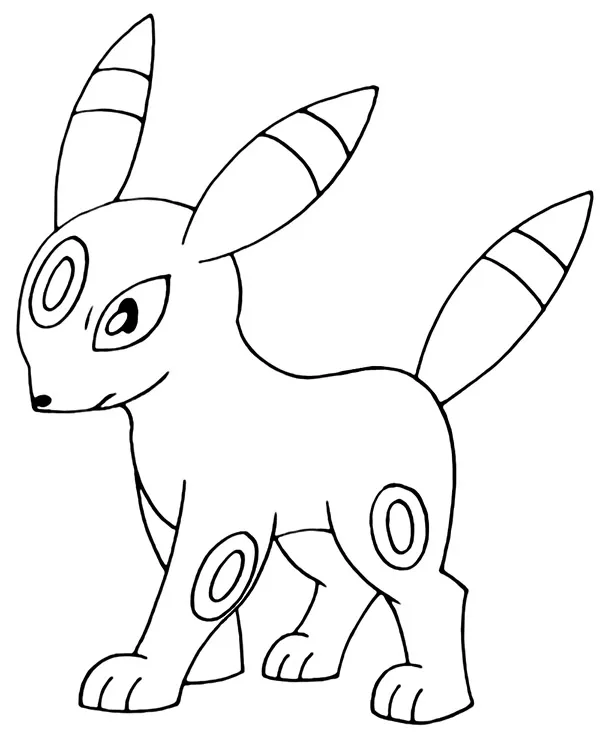 Umbreon kolorowanki Pokemon do druku