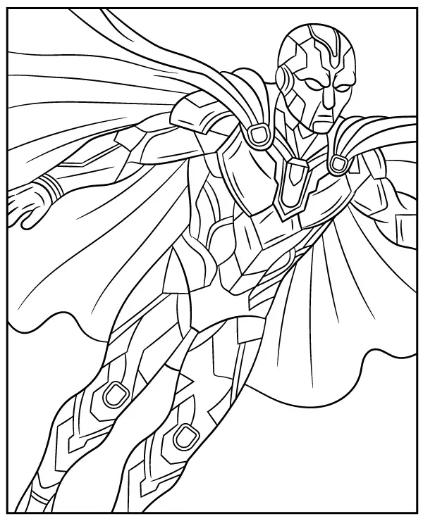 Vision Marvel kolorowanka do druku