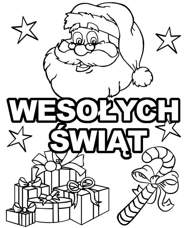 Wesołych Świąt kolorowanka do druku dla dzieci