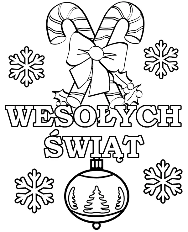 Wesołych Świąt kolorowanka do druku dla dzieci