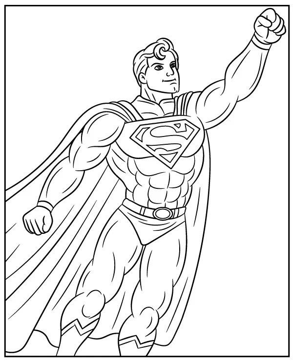 Kolorowanka Superman do druku dla dzieci