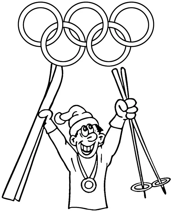 Zimowa olimpiada kolorowanka do druku dla dzieci