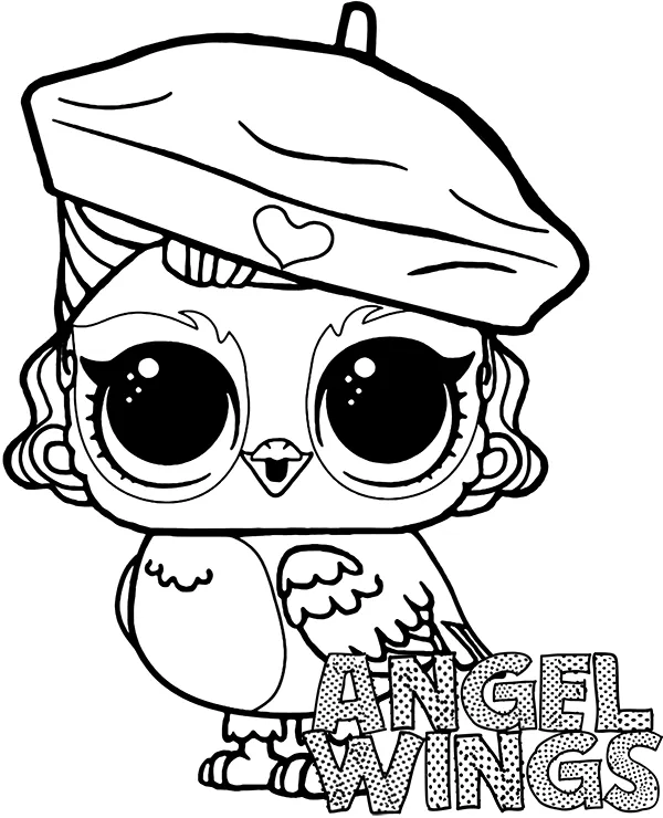 Kolorowanka Zwierzątko Angel Wings LOL Surprise do druku