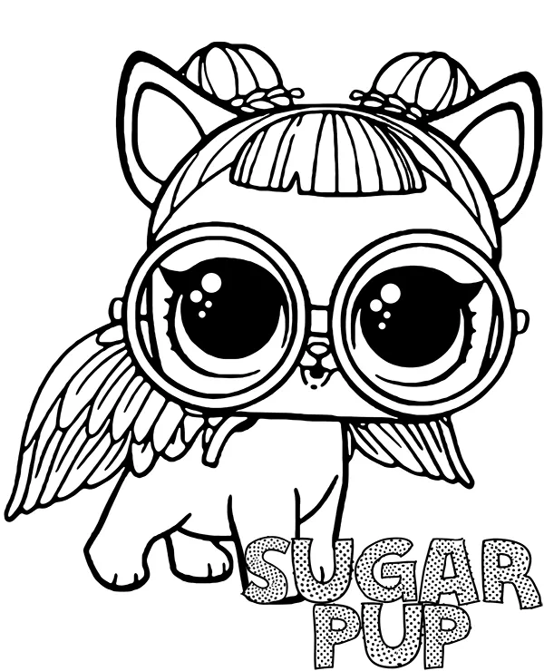 Kolorowanka do druku Sugar Pup LOL Surprise