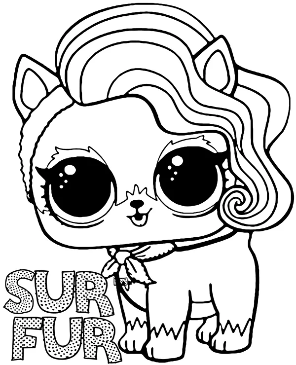 Kolorowanka do druku Sur Fur LOL Surprise